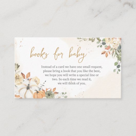 グリーンリトルカボチャ赤ちゃんシャワーベビー エンクロージャーカード (正面)