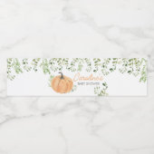 グリーンリトルカボチャ赤ちゃんシャワー ペットボトルラベル (シングルラベル)