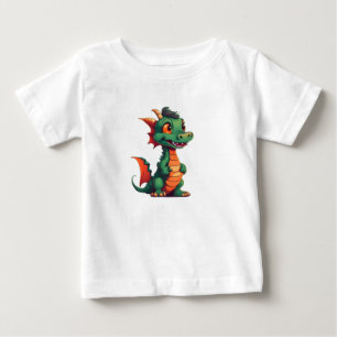 グリーンリトルドラゴン ベビーTシャツ