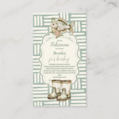 グリーンリトルフィッシャーマン魚釣りブックスベビー エンクロージャーカード (正面)