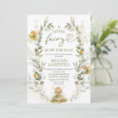 グリーンリトルフェアリー ベイビーシャワー 招待状 (スタンド正面)