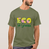 グリーンリトロエコデザイン Tシャツ (正面)