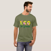 グリーンリトロエコデザイン Tシャツ (正面フル)