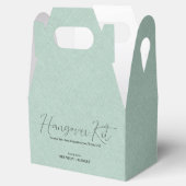 グリーンリネンシンプルスクリプトハングオーバー回復キット フェイバーボックス (オープン)