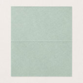 グリーンリネンシンプルブラックスクリプ結婚ト座席表 名刺 (内部フラット)