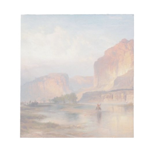 グリーンリバーの崖 – Thomas Moran (1874) ノートパッド (正面)