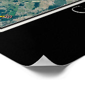 グリーンリバーレイクケンタッキー衛星ポスターマップ ポスター (角)