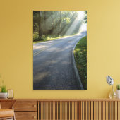 グリーンリバー沿いの霧の中を日の出 キャンバスプリント (インサイチュ (リビング))