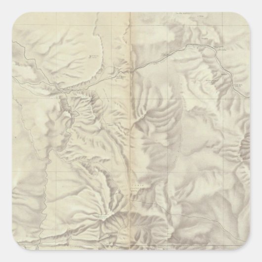 グリーンリバー流域の地形図 スクエアシール (正面)