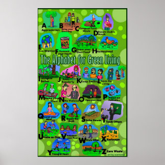 グリーンリビング用アルファベット ポスター