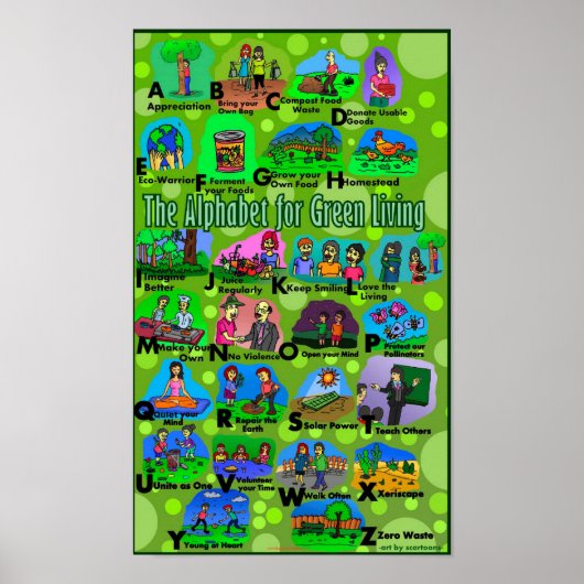グリーンリビング用アルファベット ポスター (正面)