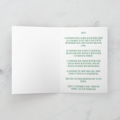 グリーンリブラサイン誕生日カード カード (内部)