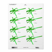 グリーンリボンギフトラベル ラベル (フルシート)