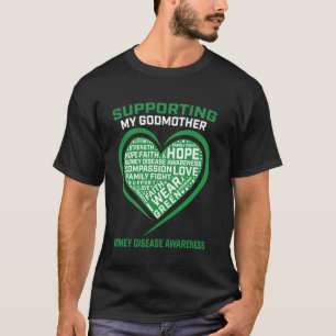 グリーンリボンゴッドマザー腎臓病認識度Su Tシャツ