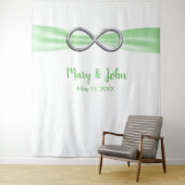グリーンリボンシルバーインフィニティ結婚の背景 タペストリー (インサイチュ)
