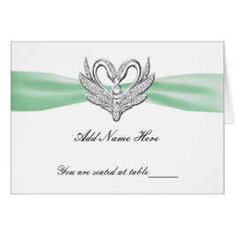 グリーンリボンシルバースワン折り畳みテーブル座席表