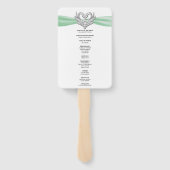 グリーンリボンシルバースワン結婚式 プログラムファン ハンドファン (裏面)