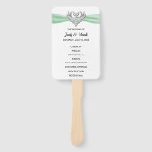 グリーンリボンシルバースワン結婚式 プログラムファン ハンドファン (正面)