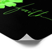 グリーンリボンデイジー信仰メンタルヘルス認識度M ポスター (角)