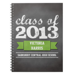 グリーンリボンバナーのシャルボード卒業生 ノートブック
