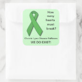 グリーンリボンライム病認識度 スクエアシール (バッグ)