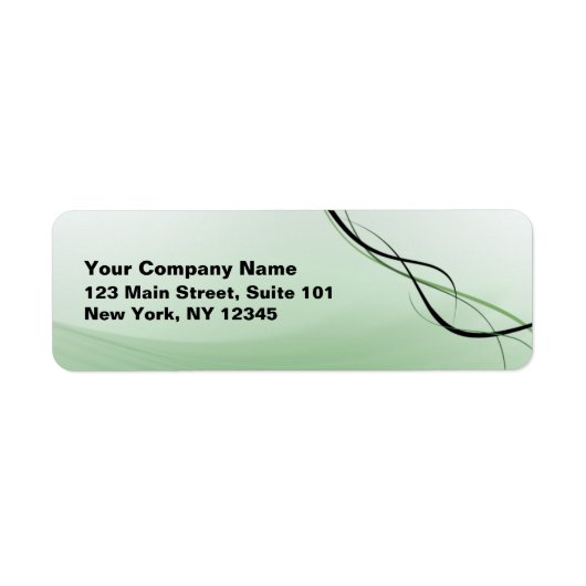 グリーンリボン住所 シール (正面)