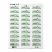 グリーンリボン住所 シール (フルシート)