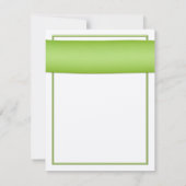 グリーンリボン応答カード付きピンクガーベラ 出欠カード (裏面)