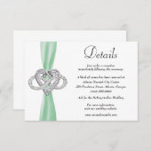 グリーンリボン無限ハート結婚の詳細 エンクロージャーカード (正面/裏面)