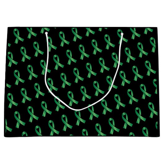 グリーンリボン移植臓器提供認識度 ラージペーパーバッグ (正面)