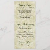 グリーンリボン、素朴なスノーフレーク プログラム (裏面)