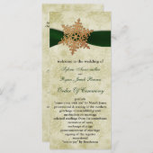 グリーンリボン、素朴なスノーフレーク プログラム (正面/裏面)