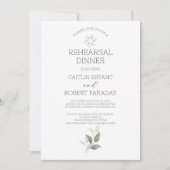 グリーンリモダンハーサルディナー招待状 招待状 (正面)