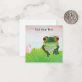 グリーンリラックスカーパーソナライズされたグ ノートカード (正面/裏面インサイチュ)