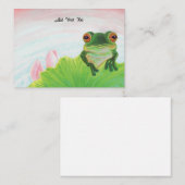 グリーンリラックスカーパーソナライズされたグ ノートカード (正面/裏面)