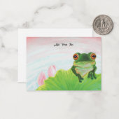 グリーンリラックスカーパーソナライズされたグ ノートカード (正面/裏面インサイチュ)