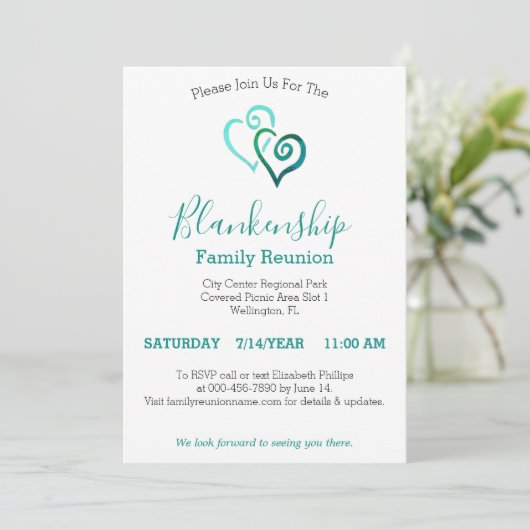 グリーンリンクハートファミリー懇親会テンプレート 招待状 (スタンド正面)