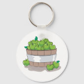 グリーンリンゴのバケツ キーホルダー (正面)