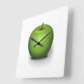 グリーンリンゴ スクエア壁時計 (傾斜)