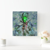 グリーンリンゴ スクエア壁時計 (ホーム)