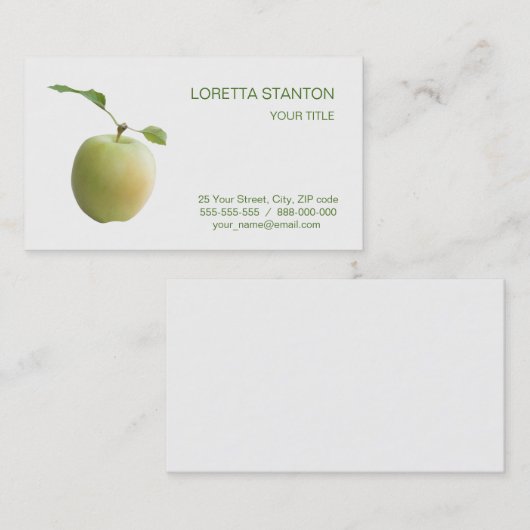 グリーンリンゴ 名刺 (正面/裏面)