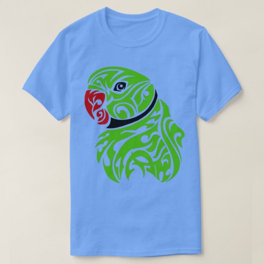 グリーンリンネックのオウム入れ Tシャツ (デザイン正面)