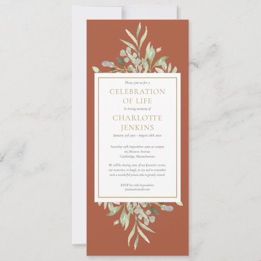 グリーンリーお祝いの生活葬儀社インヴィ 招待状 (正面)