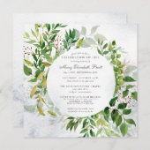 グリーンリーお祝いオブライフ葬儀招待状 招待状 (正面/裏面)