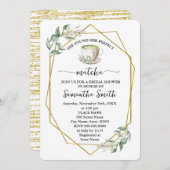 グリーンリーが彼女の完璧な抹茶ブライダルシャワーを見つけた 招待状 (正面/裏面)