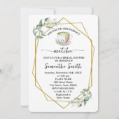 グリーンリーが彼女の完璧な抹茶ブライダルシャワーを見つけた 招待状 (正面)