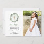 グリーンリーと金ゴールドクロス | 写真の最初のコミュニティ サンキューカード (正面)