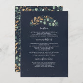 グリーンリーと金ゴールドブルー結婚ズ情報ゲスト エンクロージャーカード (正面/裏面)