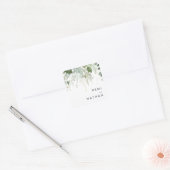 グリーンリーと金ゴールドリーフ結婚の封筒用シール スクエアシール (封筒)