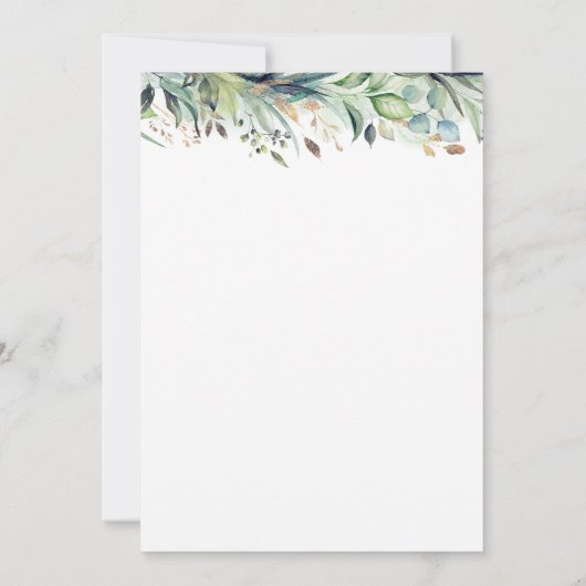 グリーンリーと金ゴールド15誕生日招待状 招待状 (裏面)